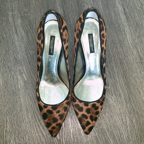 Dolce and Gabbana Leopard print pumps/ heels size 38.5 (US 8.5) - Picture 3 of 13